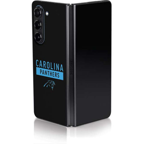 NFL Carolina Panthers Black Performance Series Galaxy Z Fold5 5G Skin